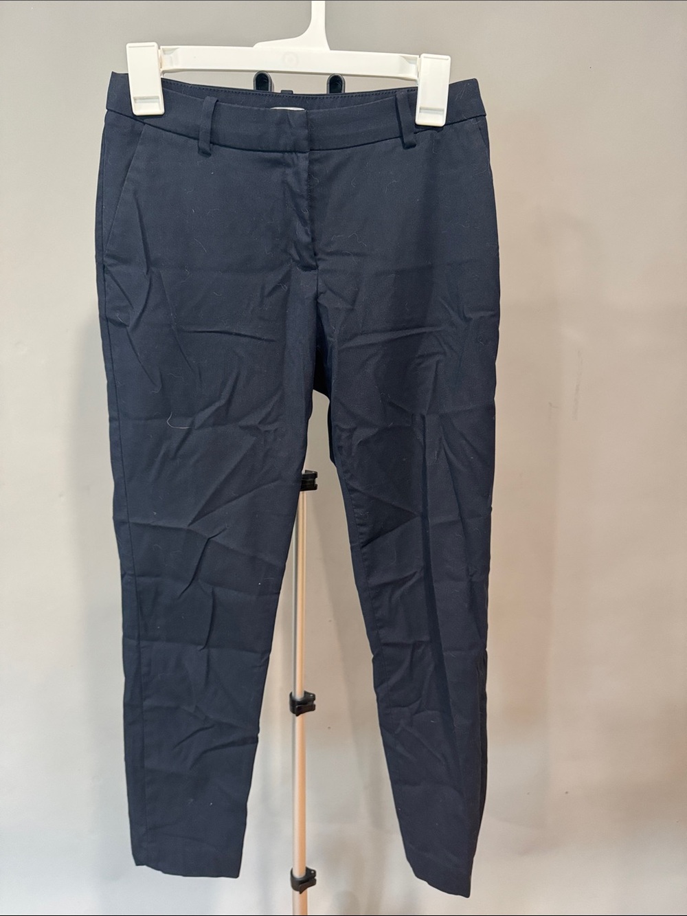H&M Navy Cropped Slim Ankle Pants